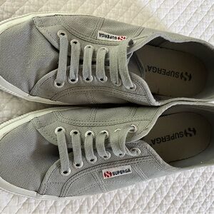 Superga Gray Sneakers Canvas Low-Top Design